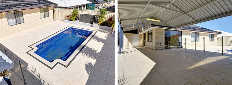 Image of a swiming pool and patio